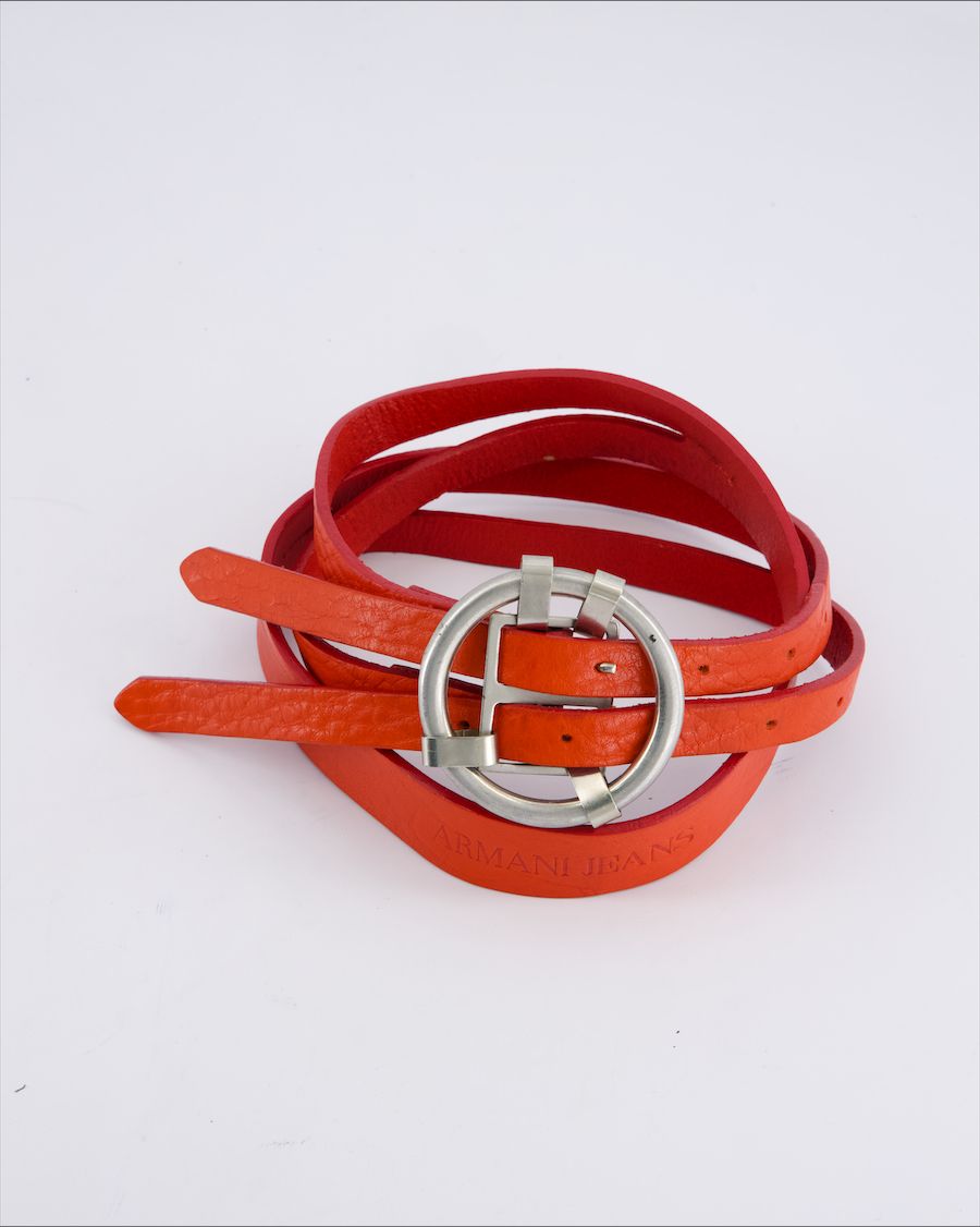 Armani Jeans Leather Leather Red 80 cm