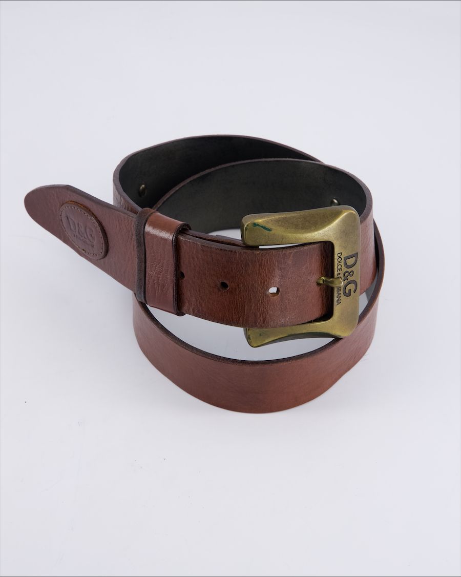 Dolce & Gabbana Leather Leather Brown 90 cm