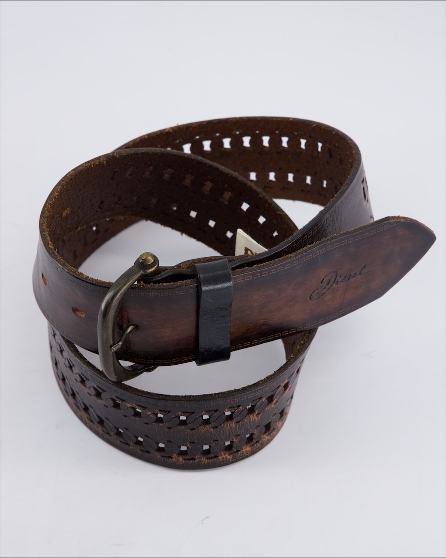 Diesel Leather Leather Brown 85 cm