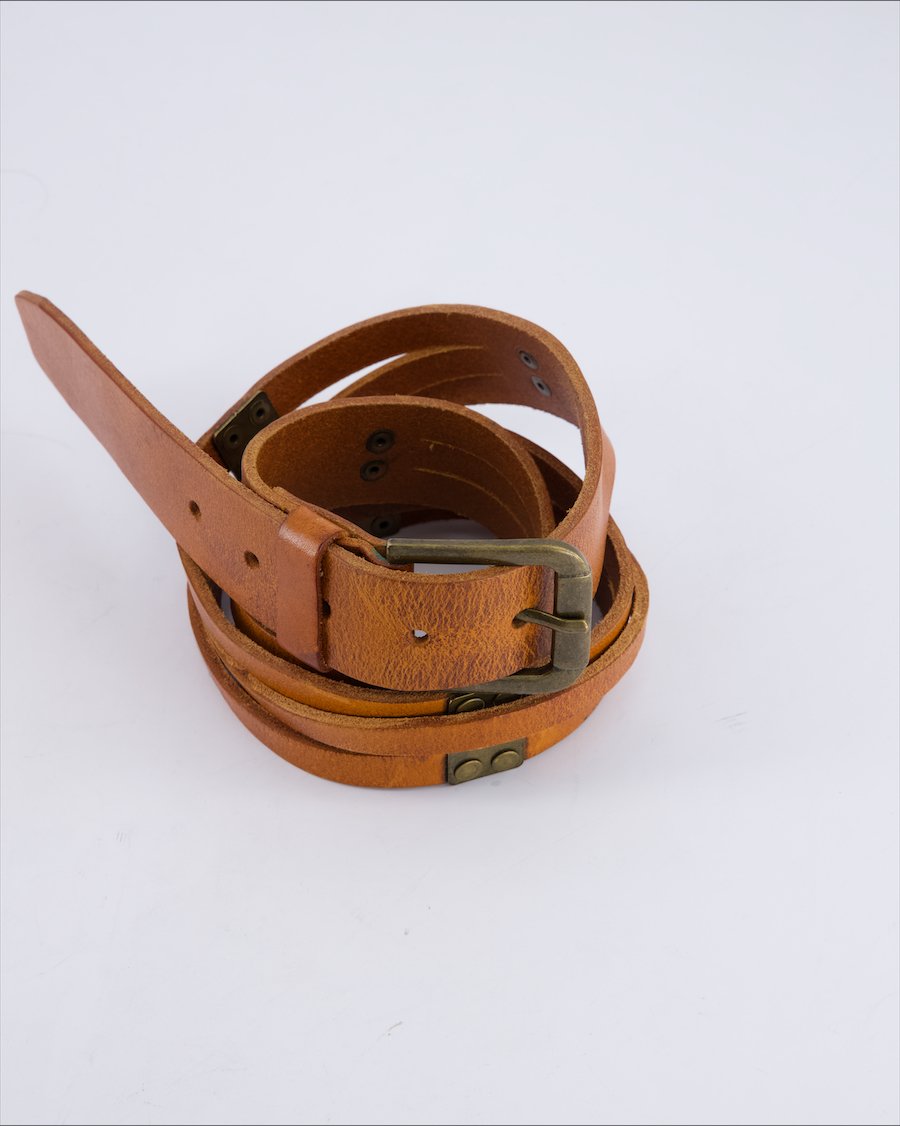 Pieces Chains Leather Camel 90 cm