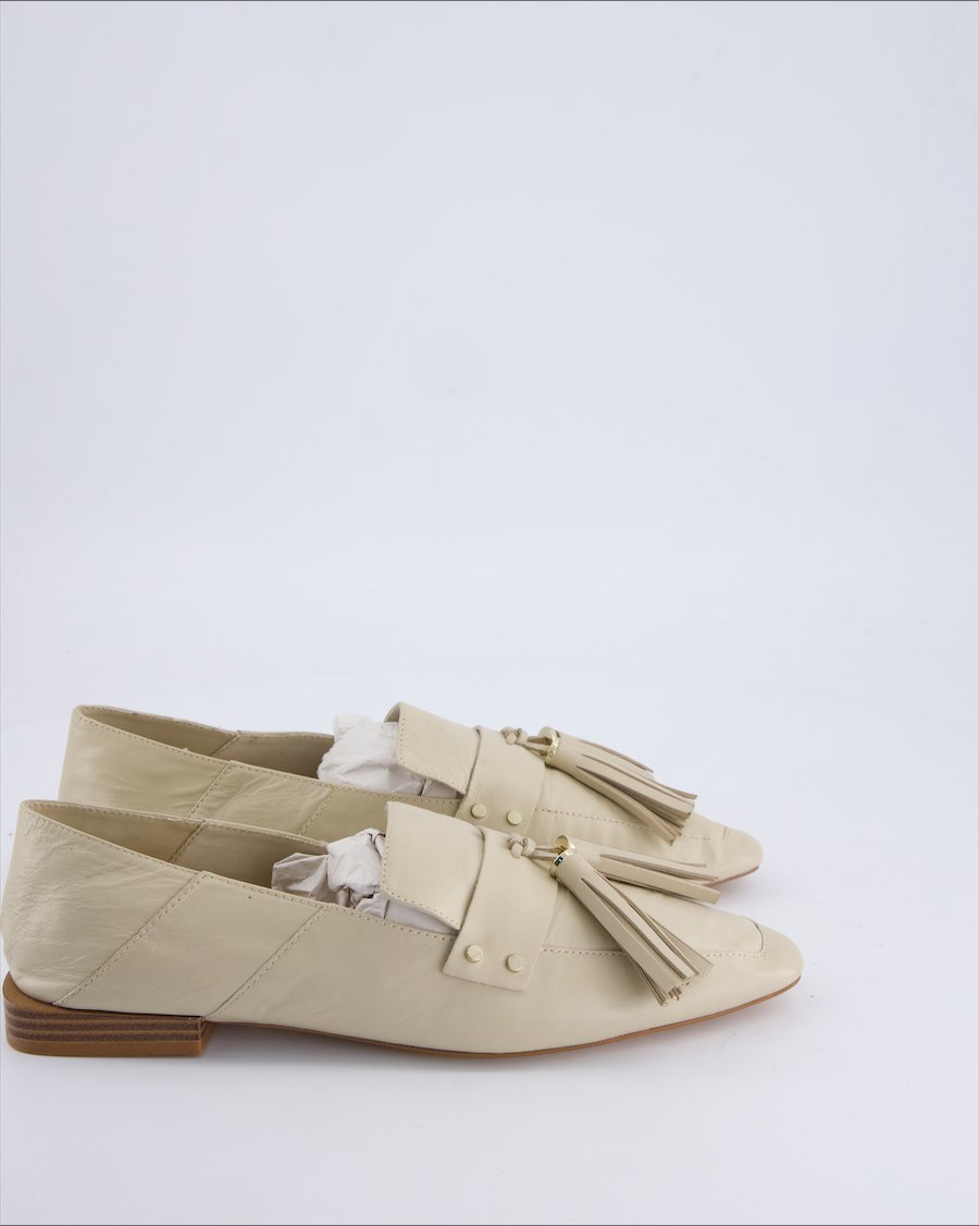 Zara Flats Leather Ecru 40 EU