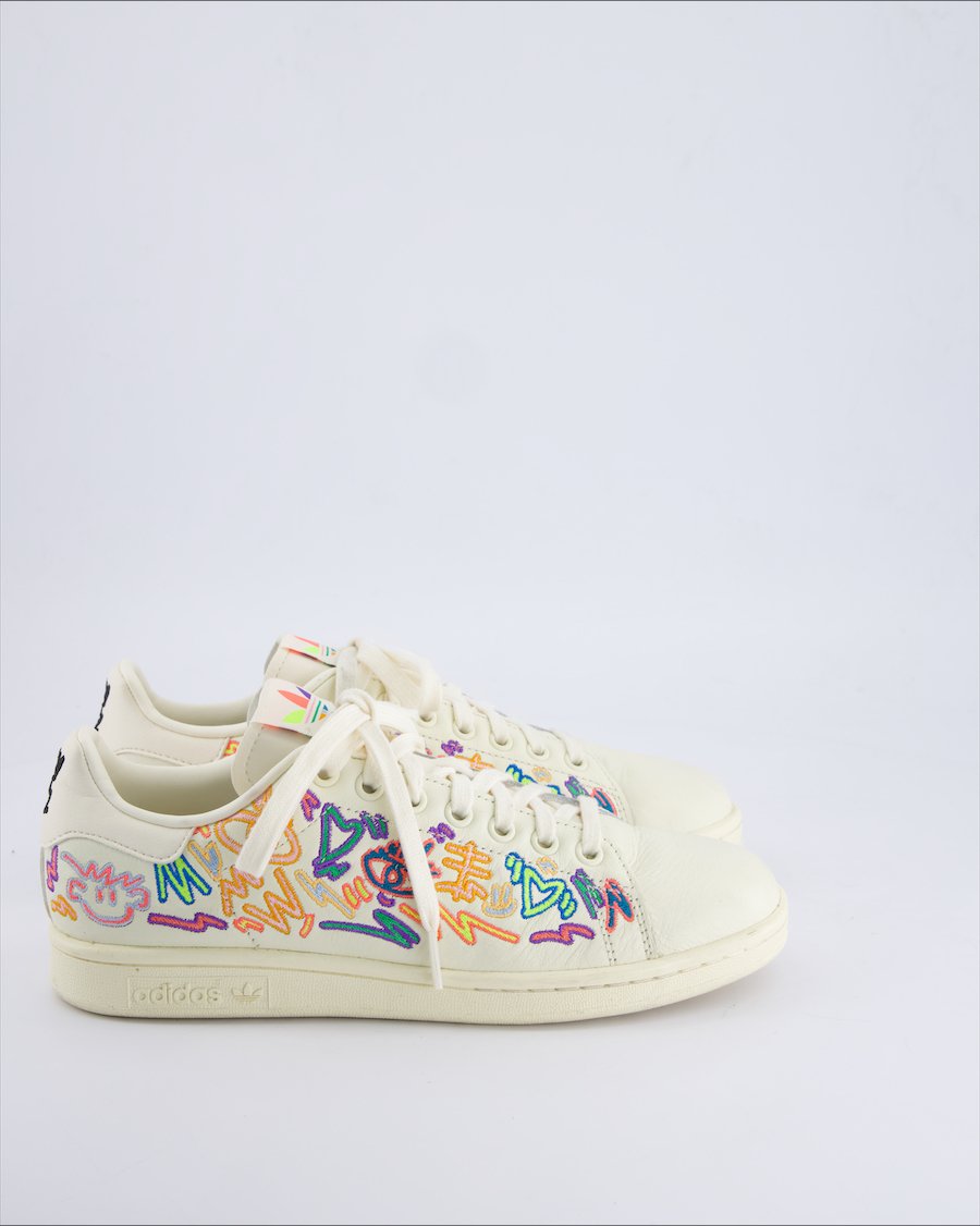 Adidas Stan Smith Pride Trainers Leather Beige 39.5 EU