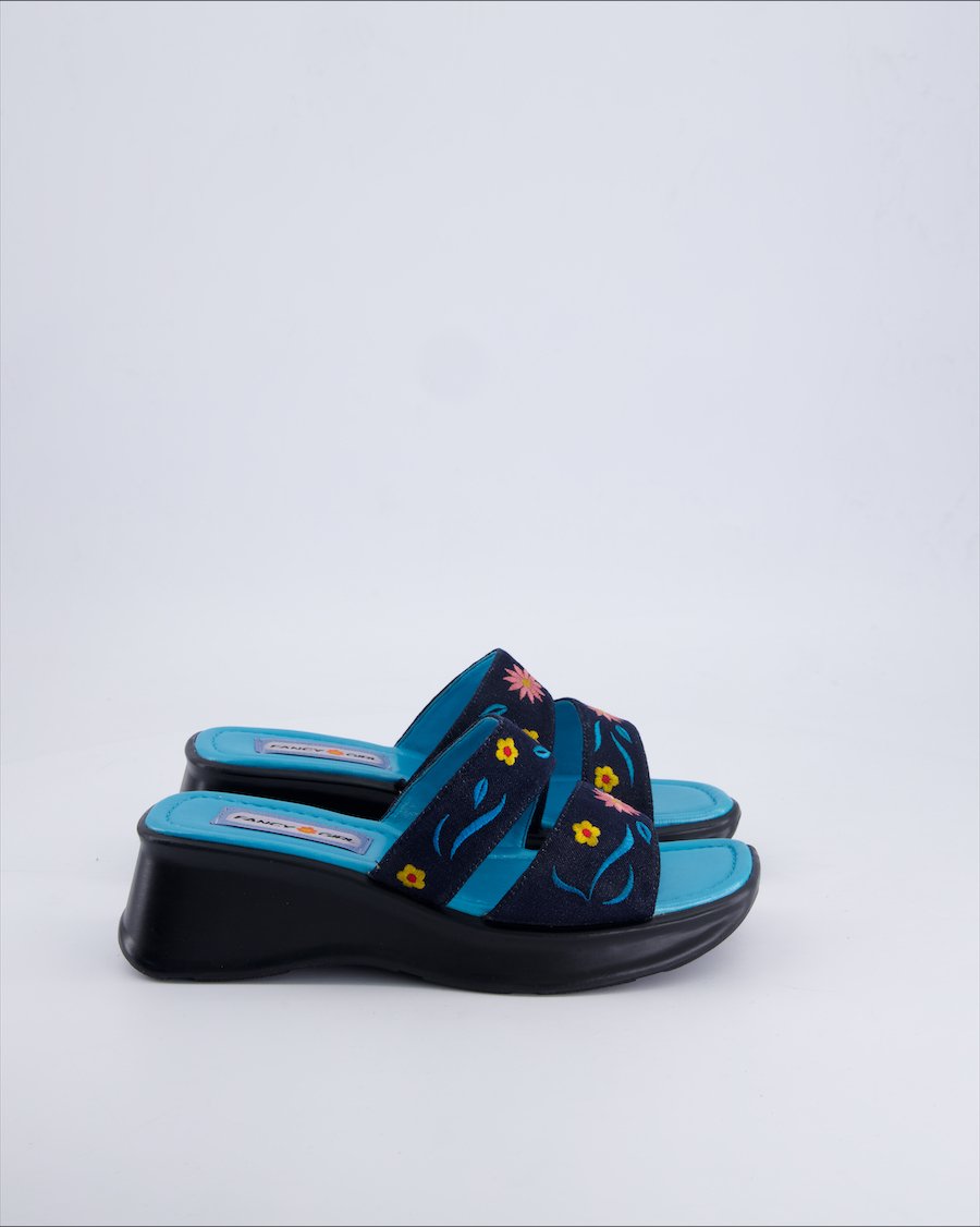 Fancy Girl Sandals Cloth Blue 37 EU