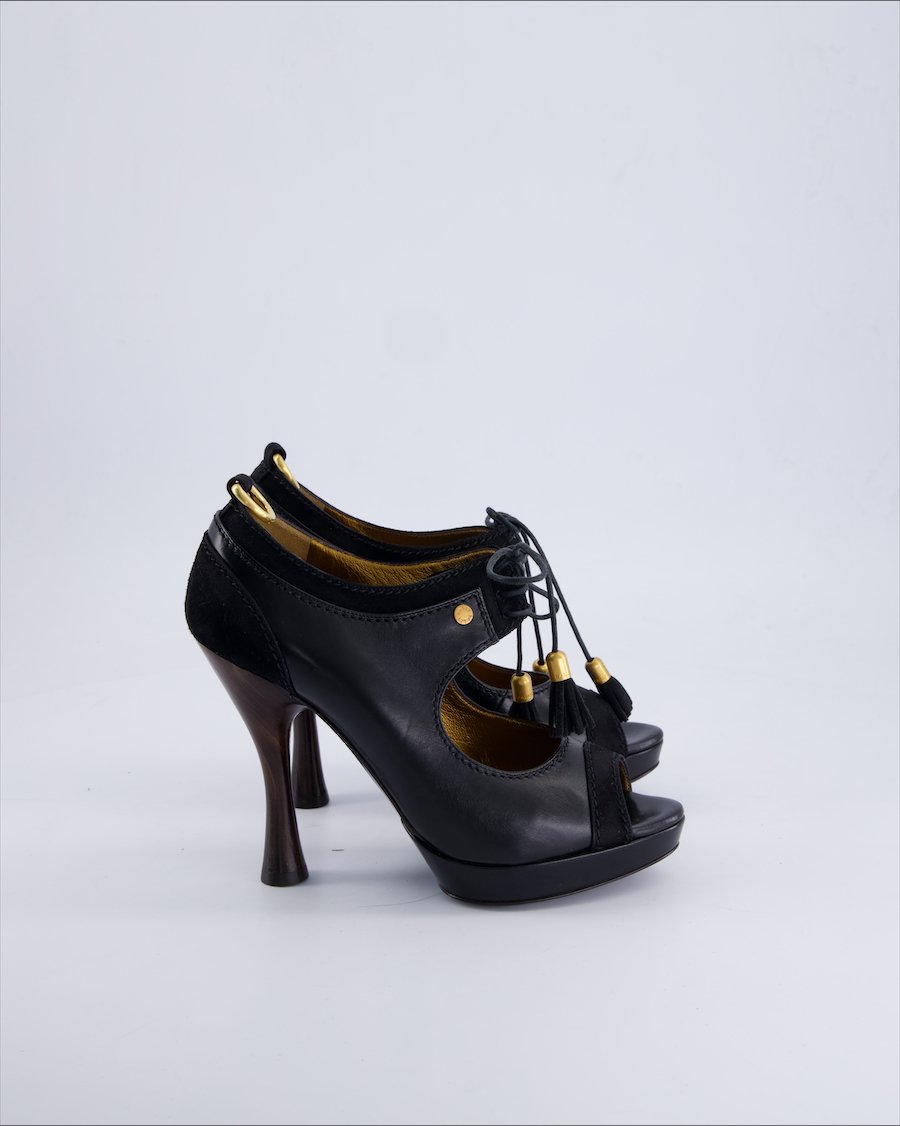 Bally Heels Leather Black 37 EU