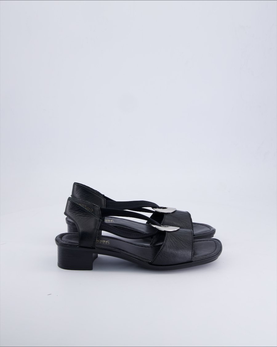 Rieker Sandals Leather Black 39 EU