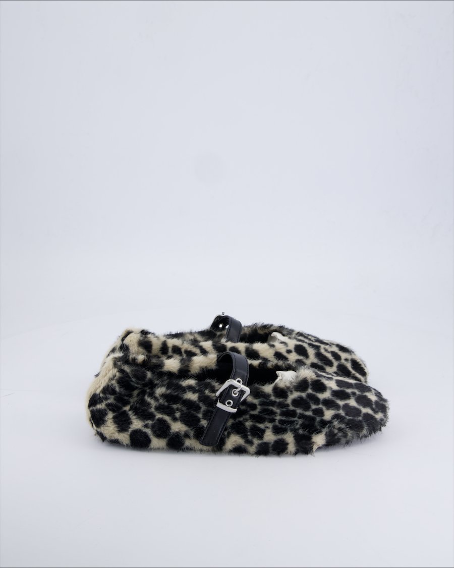 H&m Ballet flats Faux fur Black 40 EU
