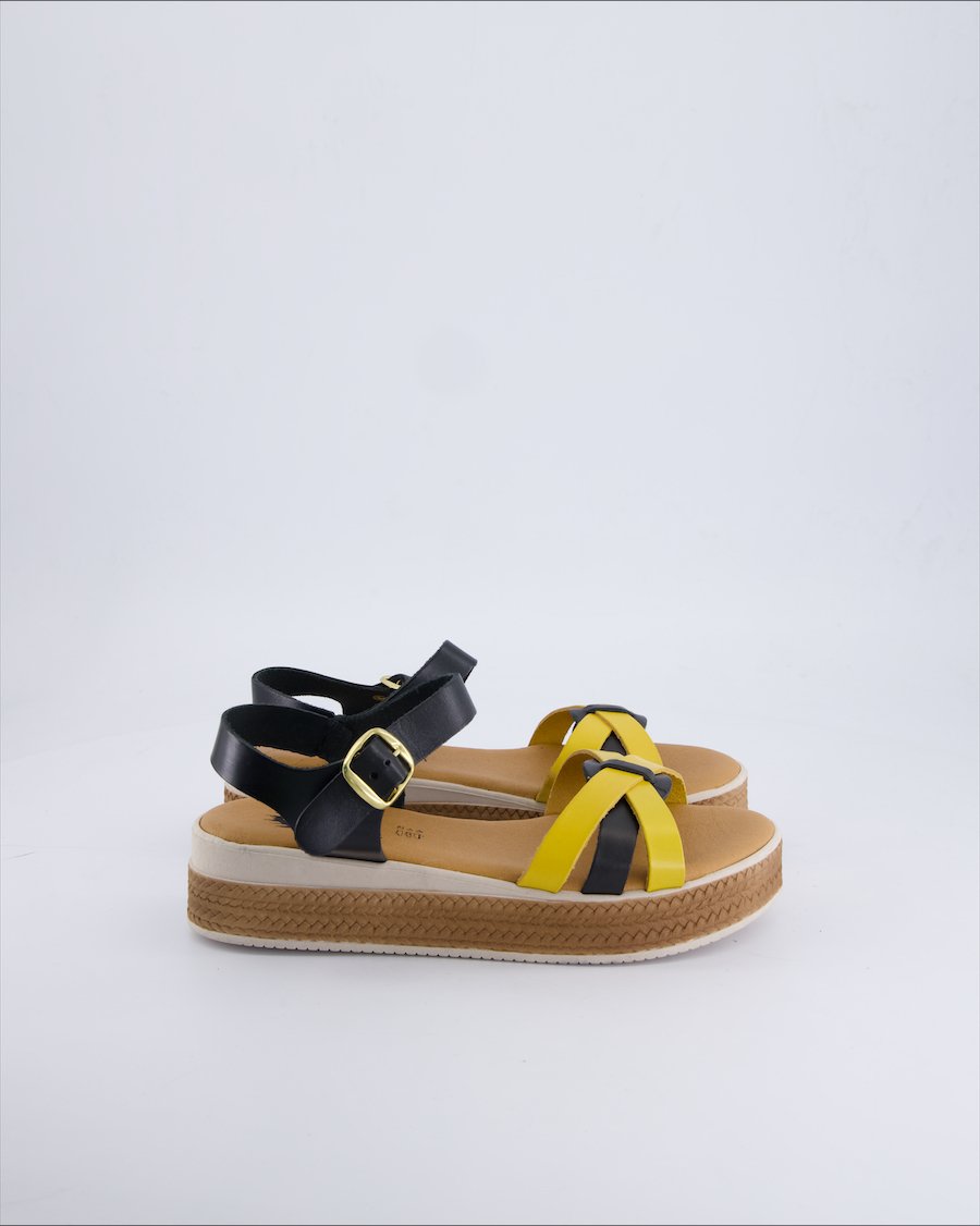 Milù Milano Sandals Leather Yellow 39 EU