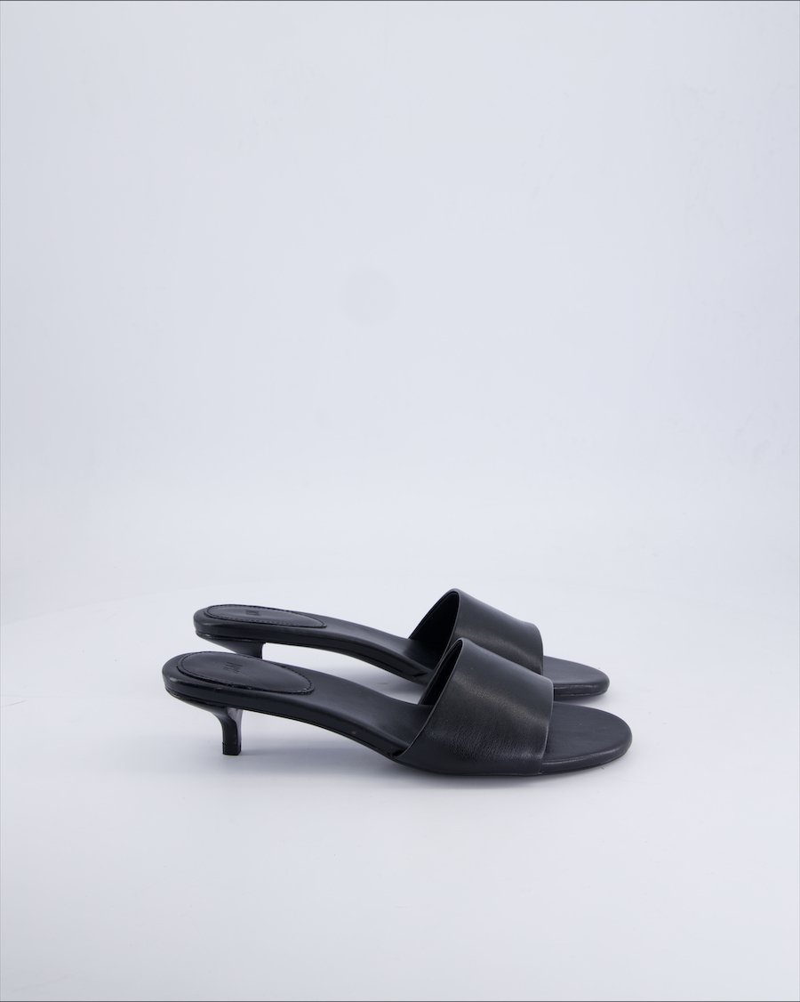 H&m Sandals Leather Black 38 EU