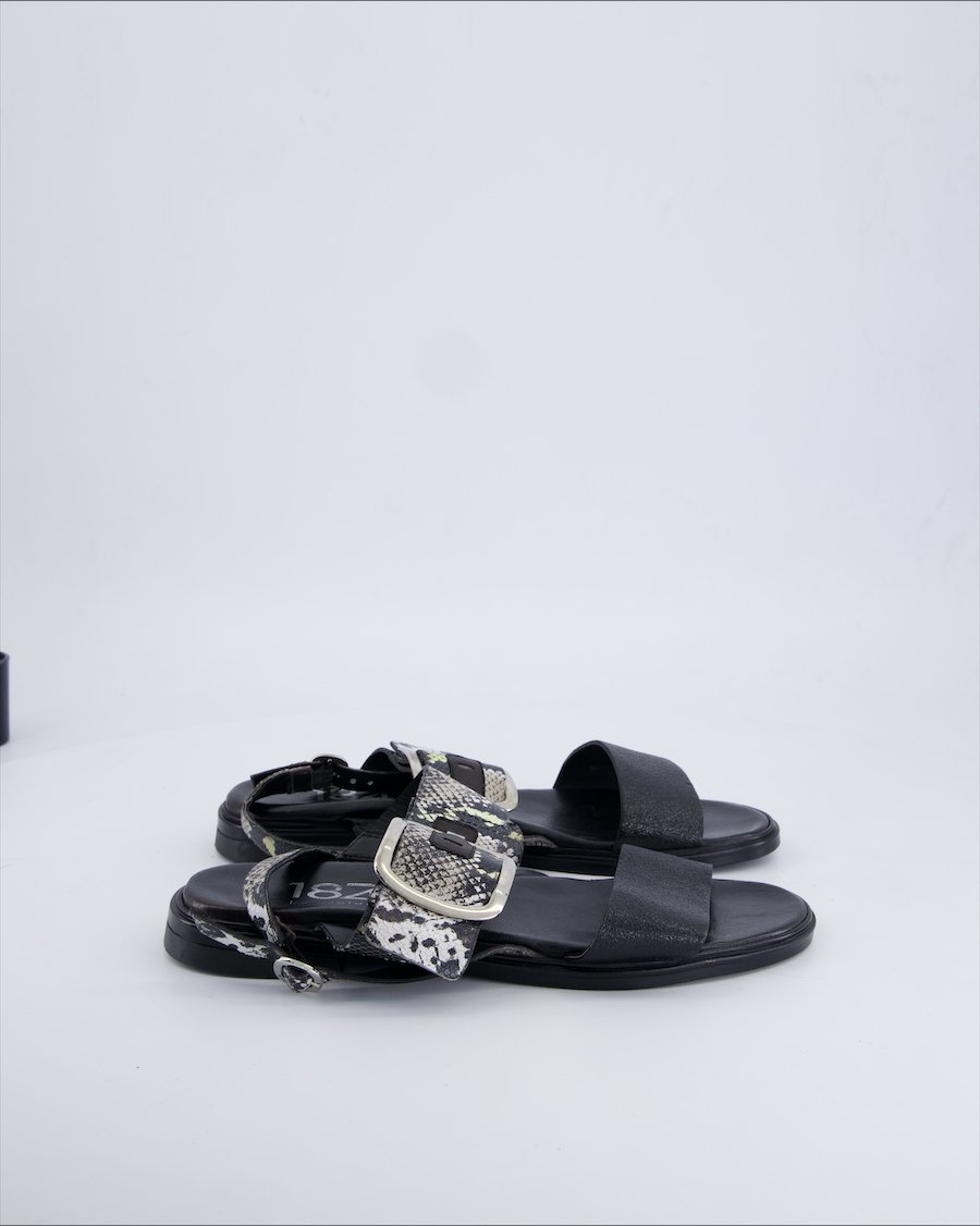1874 By Walder Sandals Leather Black 39 EU