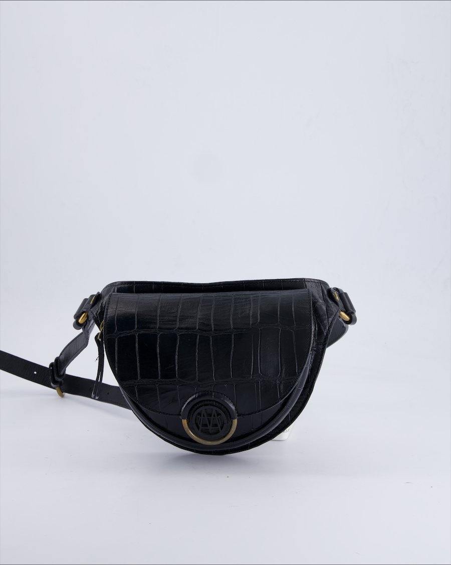 Massimo Dutti Crossbody bags Leather Black