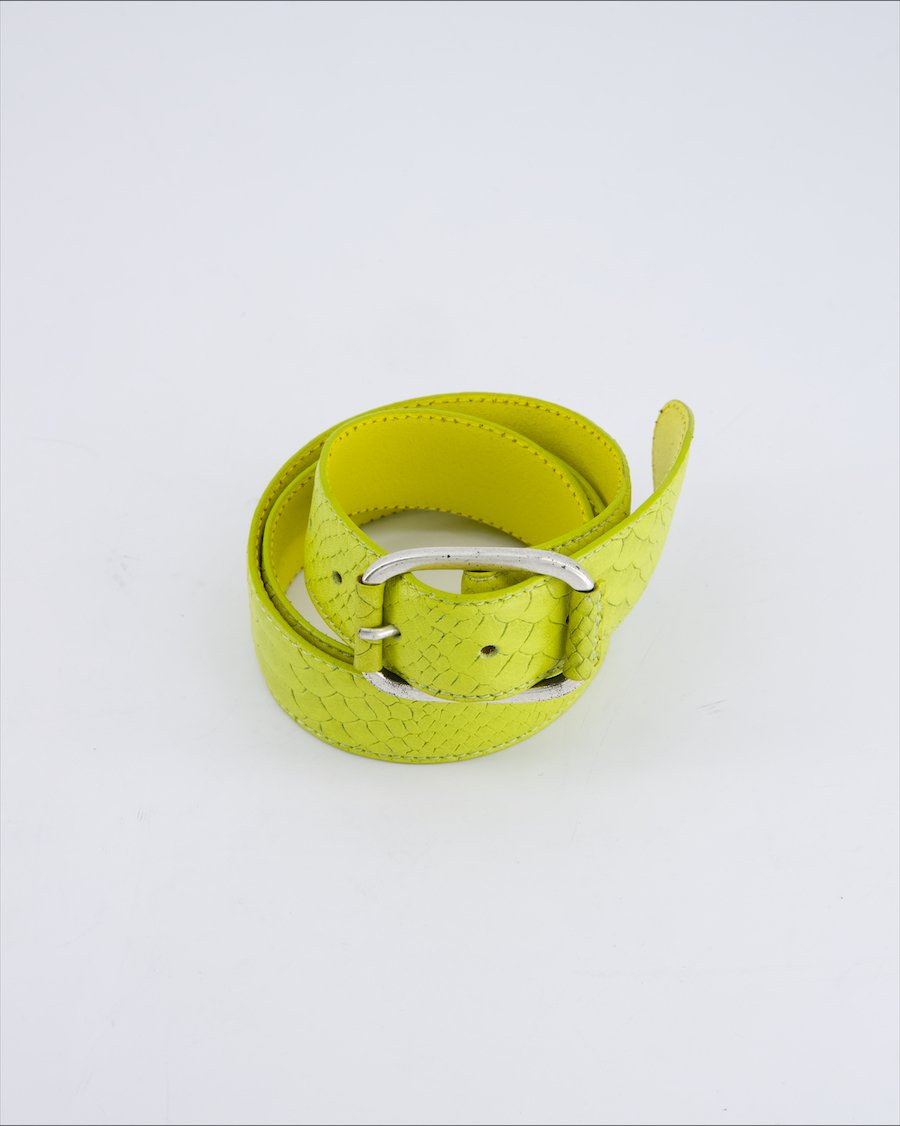 Marc Cain Chains Leather Yellow 85 cm