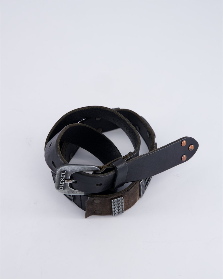 Diesel Chains Leather Black 85 cm