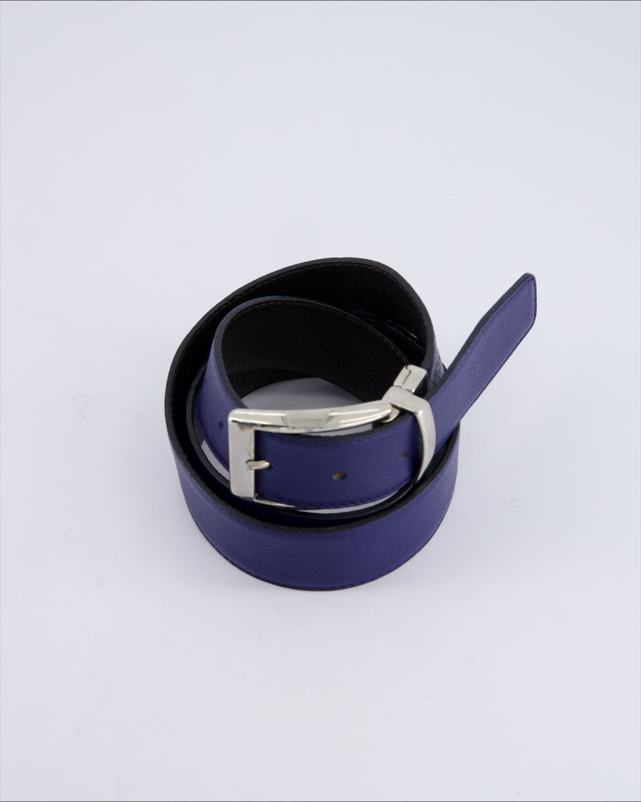 Barneys New York Belts Leather Blue 90 cm