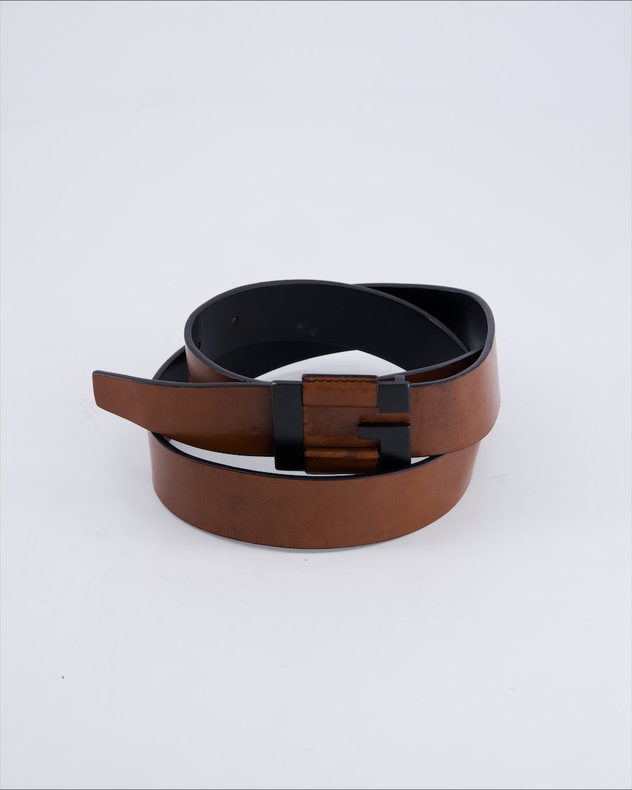Gucci Belt Leather Brown 80 cm