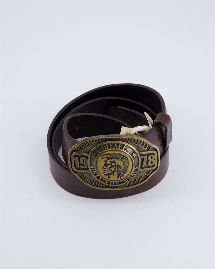 Diesel Belts Leather Brown 90 cm