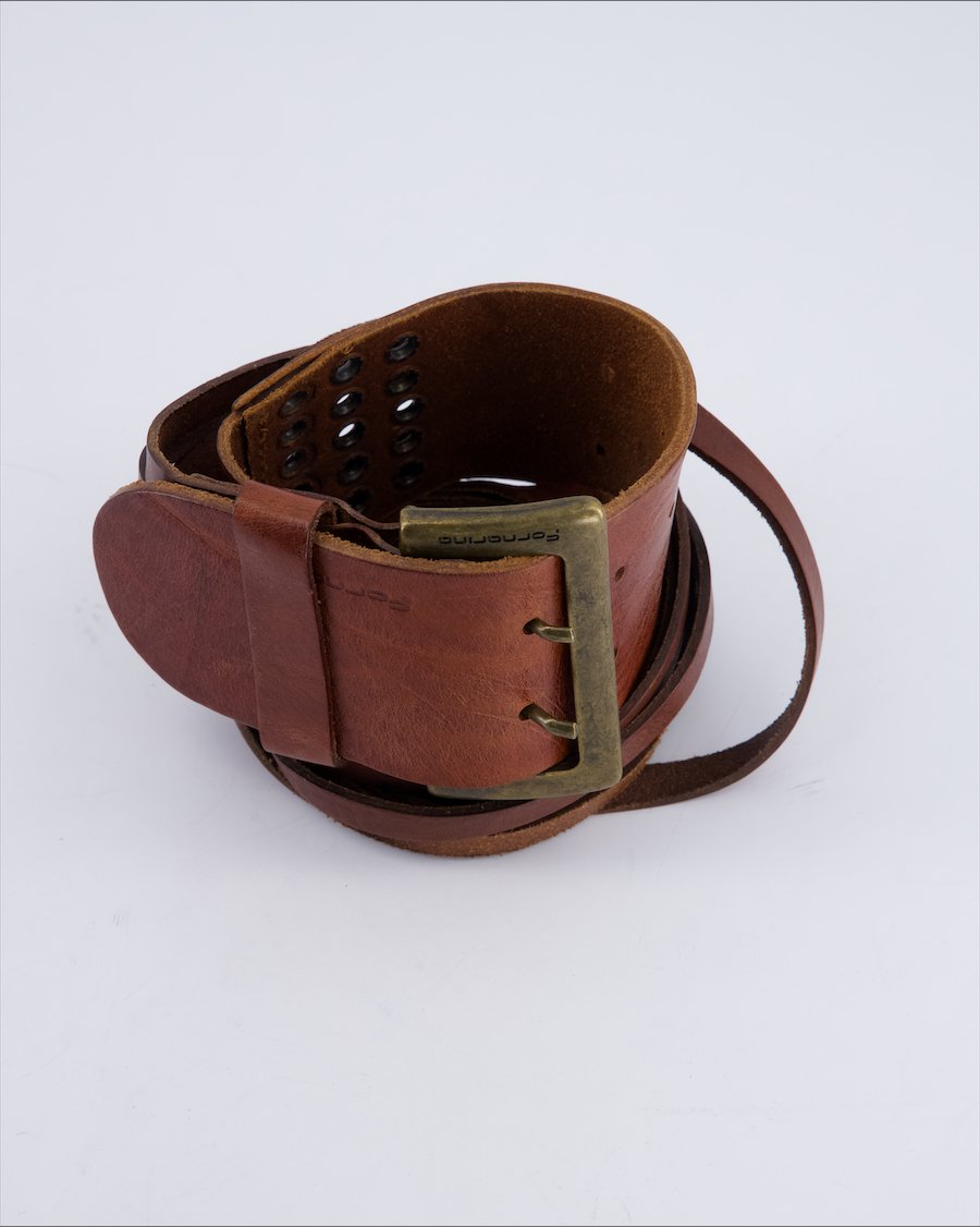 Fornarina Chains Leather Brown 75 cm