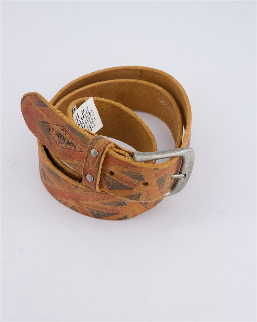 Pepe Jeans Chains Leather Camel 95 cm
