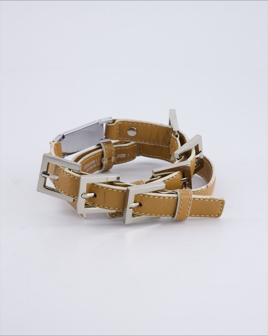 Karen Millen Chains Leather Camel 75 cm