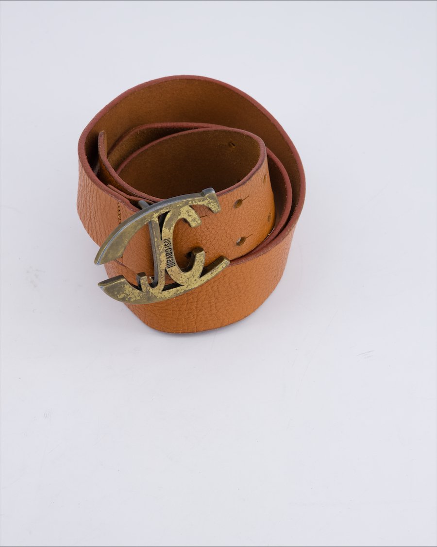 Just Cavalli Chains Leather Camel 90 cm