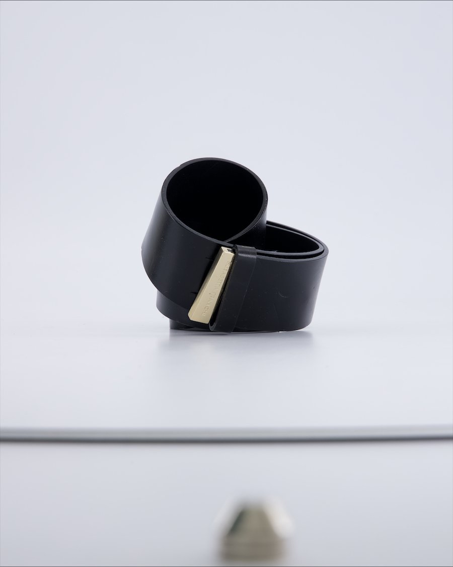 Elisabetta Franchi Chains Leather Black 70 cm