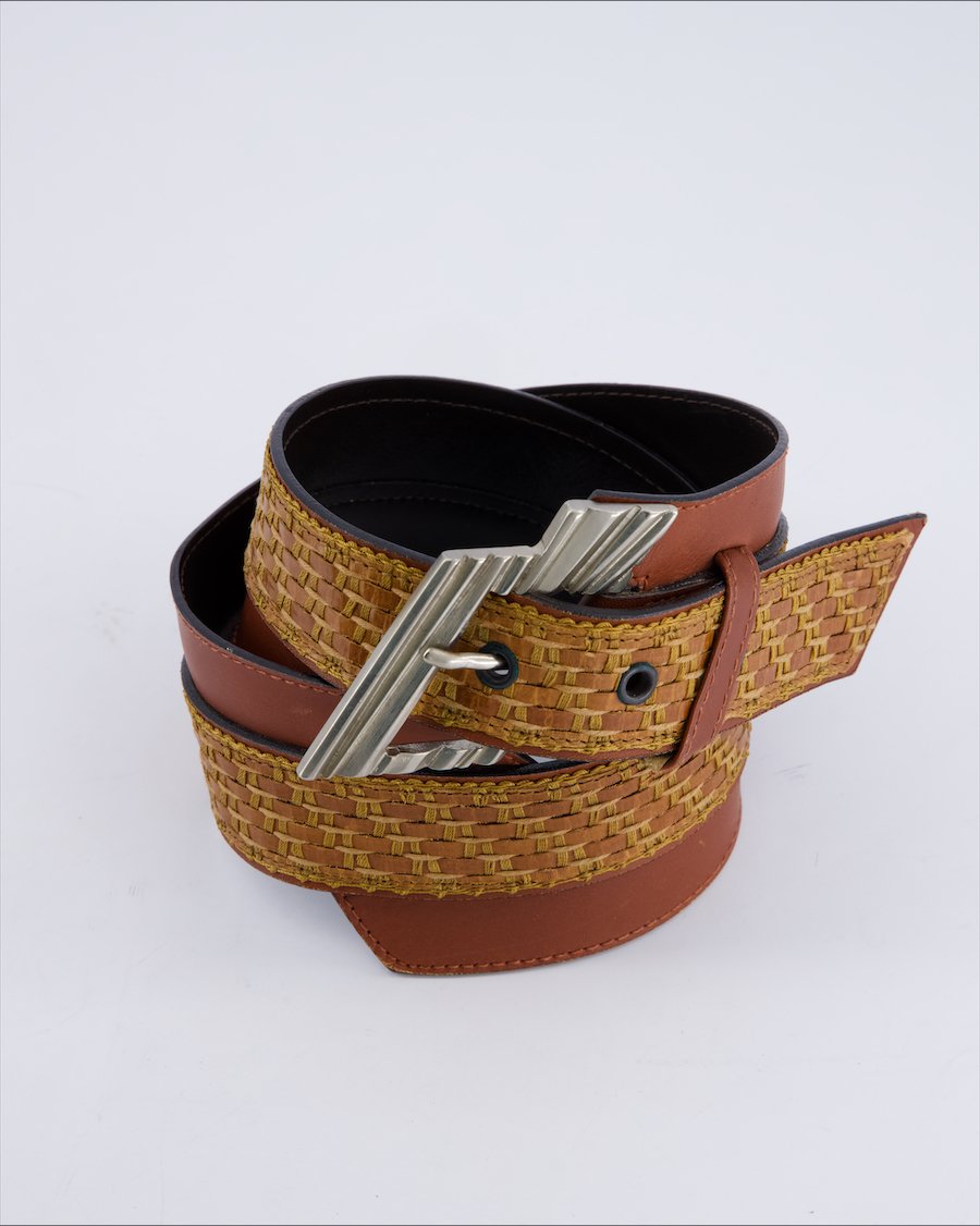 Gianni Versace Leather Leather Brown 80 cm