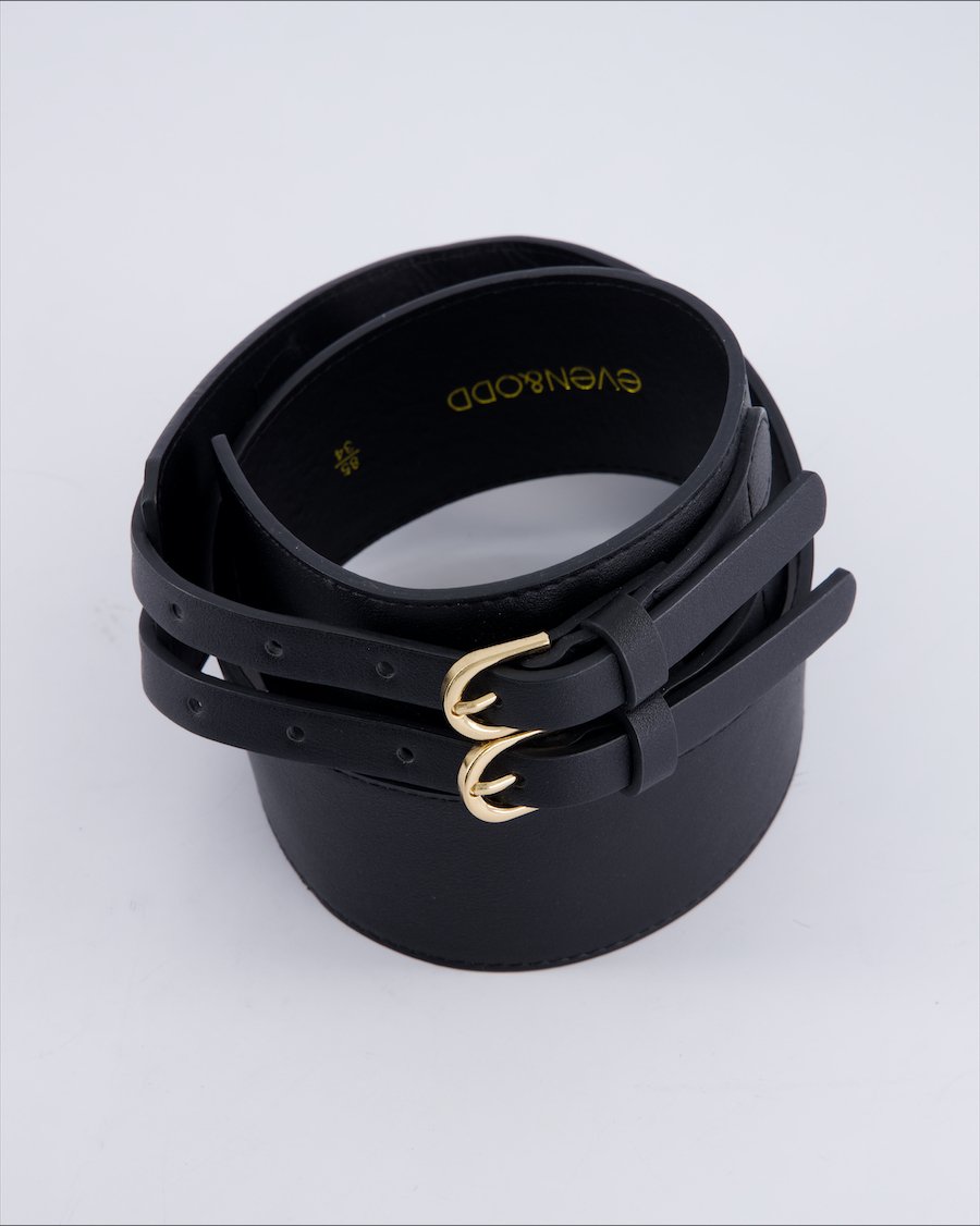 Even&odd Chains Leather Black 85 cm