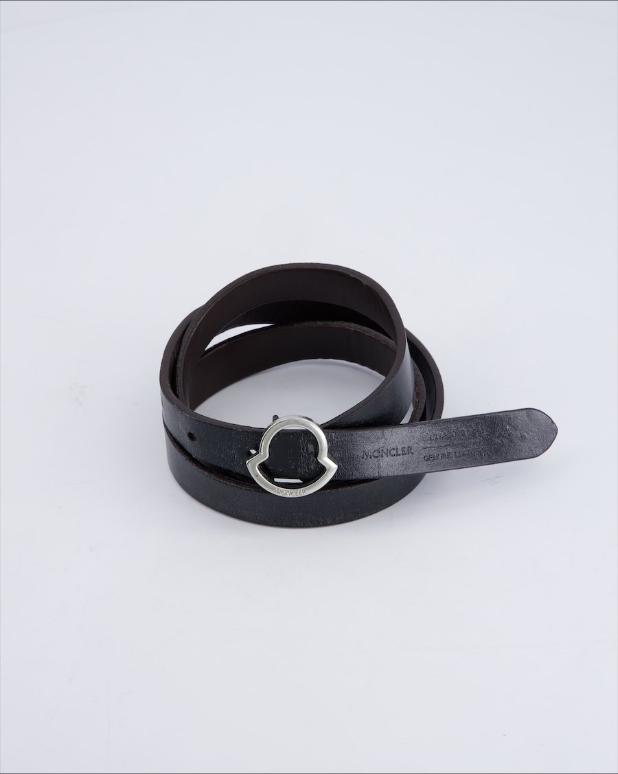 Moncler Chains Leather Black 85 cm