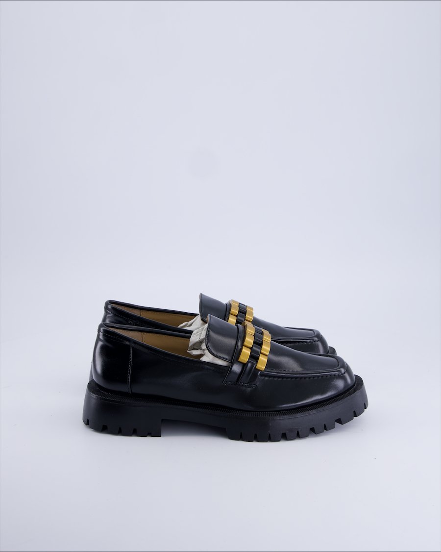 Zara Flats Vegan leather Black 36 EU