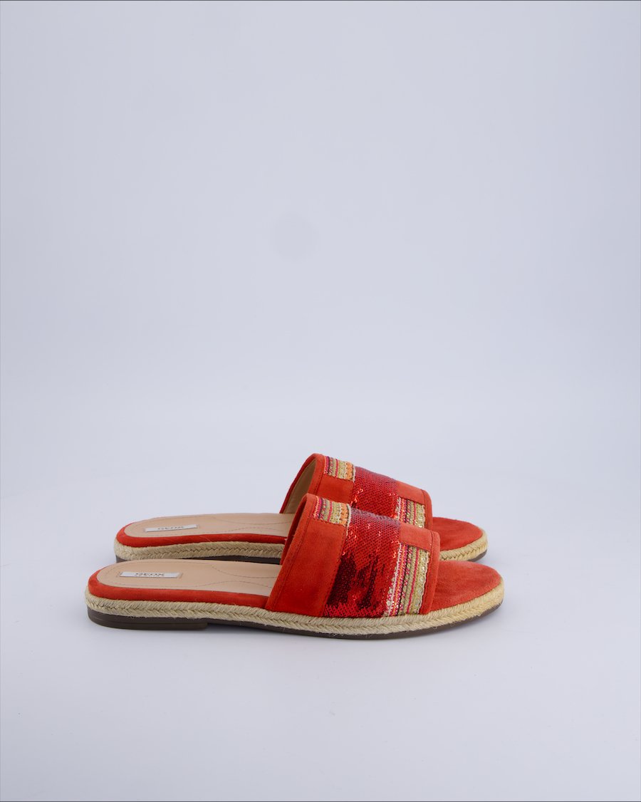 Geox Espadrilles Suede Red 40 EU