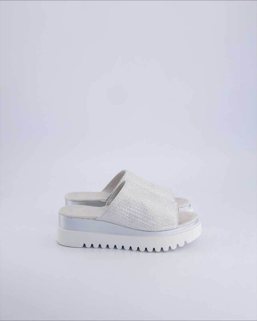 Gabor Sandals Leather Silver 35.5 EU