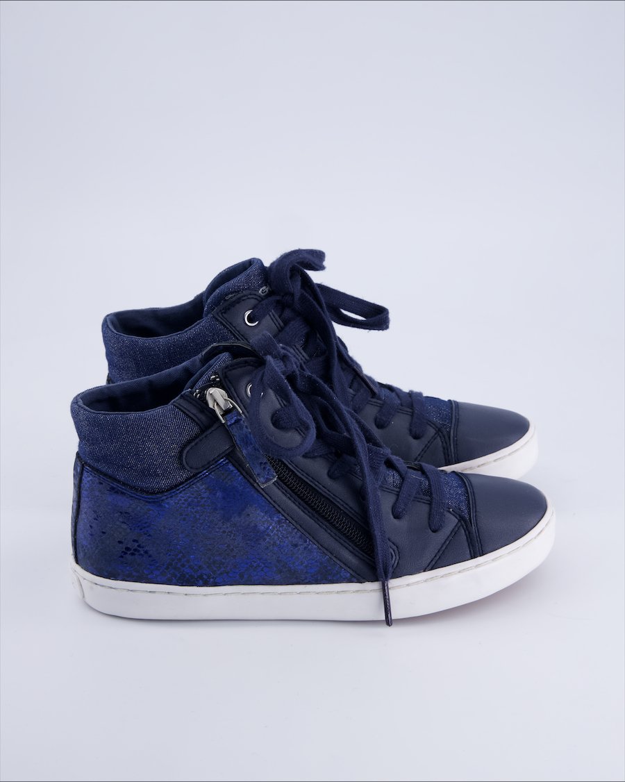 Geox Trainers Leather Navy 36 EU