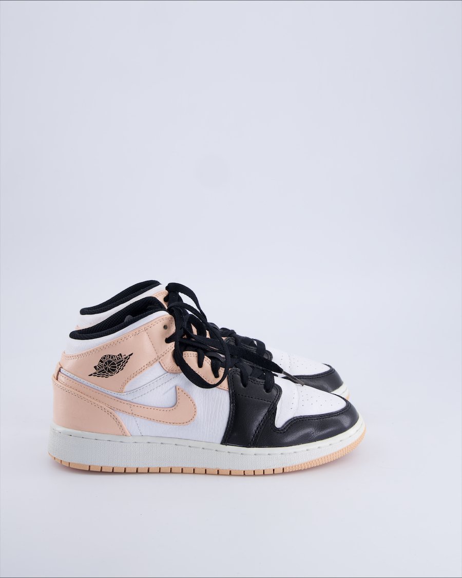 Jordan 1 Mid Trainers Leather Pink 37.5 EU