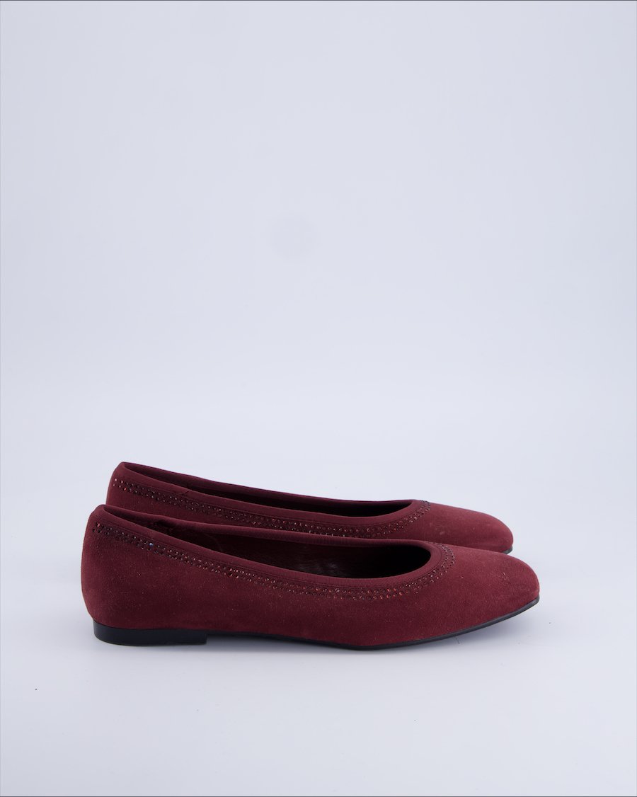 Graceland Ballet flats Suede Burgundy 39 EU