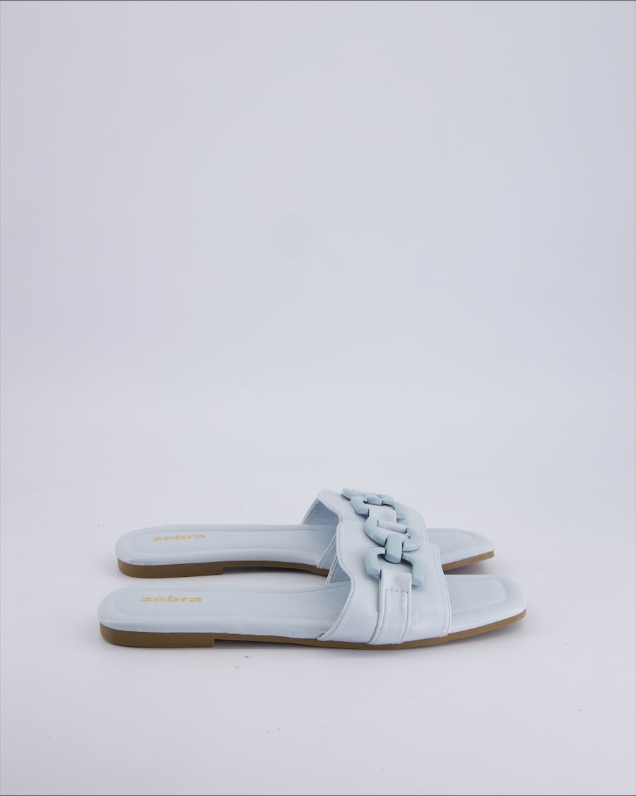 Zebra Sandals Leather Blue 38 EU