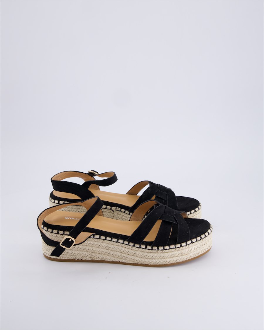 Graceland Espadrilles Suede Black 40 EU