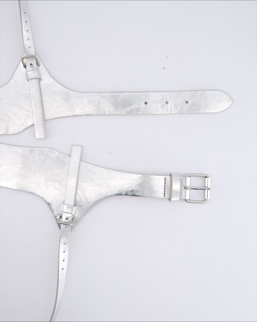 Unbranded Leather Leather Silver S International