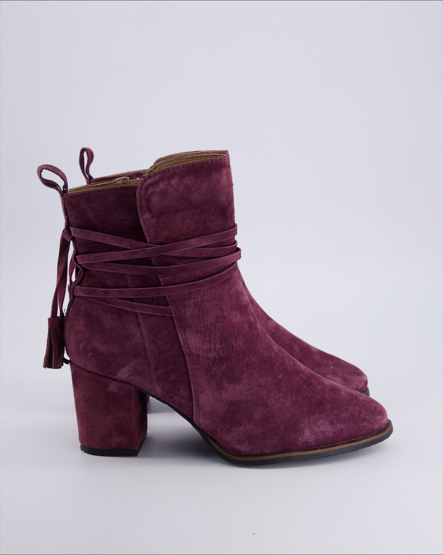 Pier One Ankle Boots Suede Purple 39 EU