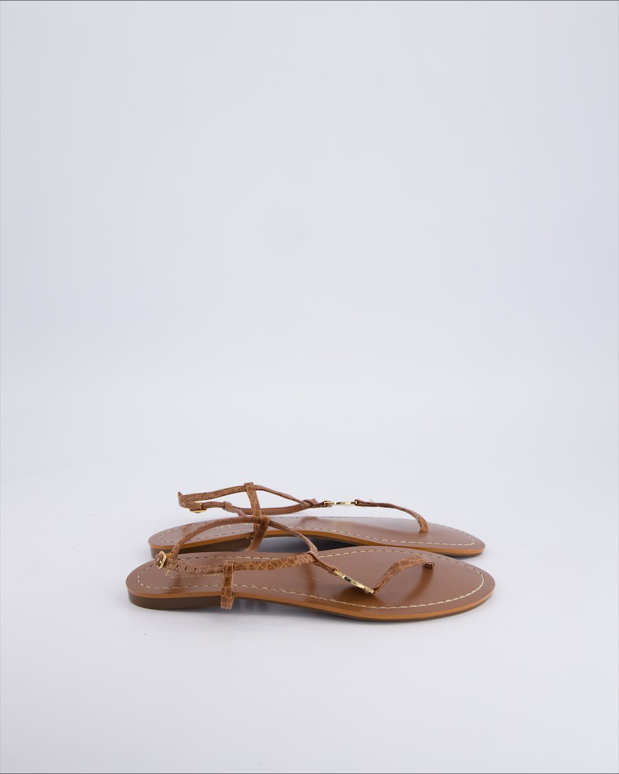Lauren Ralph Lauren Flip flops Leather Brown 36.5 EU
