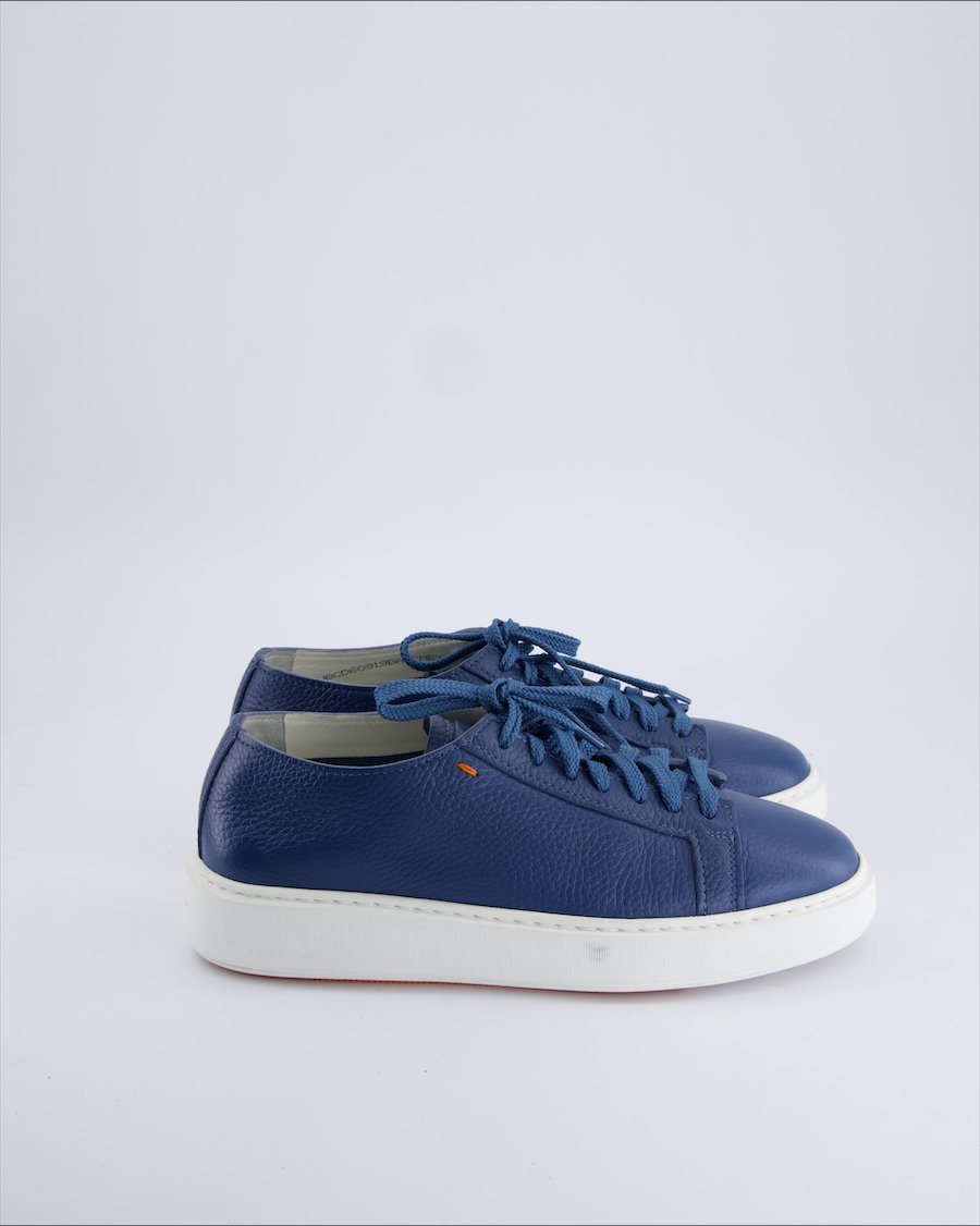 Santoni Low trainers Leather Blue 40 EU