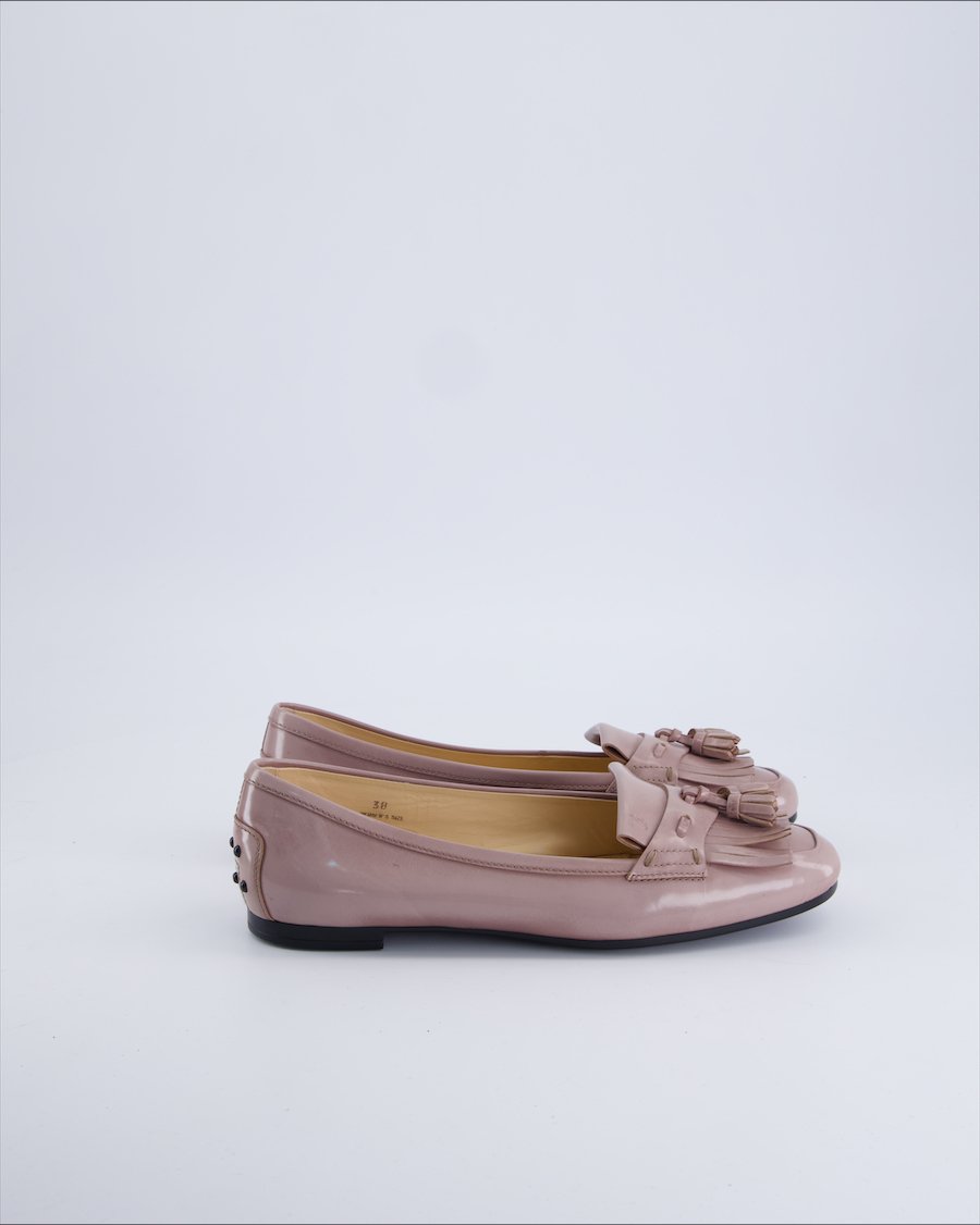 Tod's Flats Leather Purple 38 EU