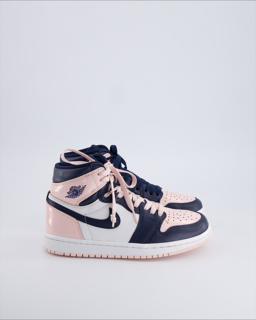 Jordan 1 Retro High Og Atmosphere Trainers Leather Pink 37.5 EU