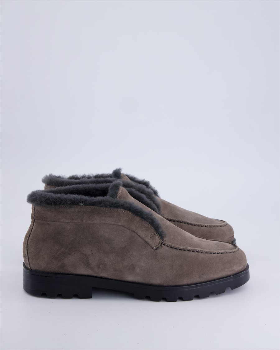 Santoni Ankle Boots Suede Grey 38.5 EU