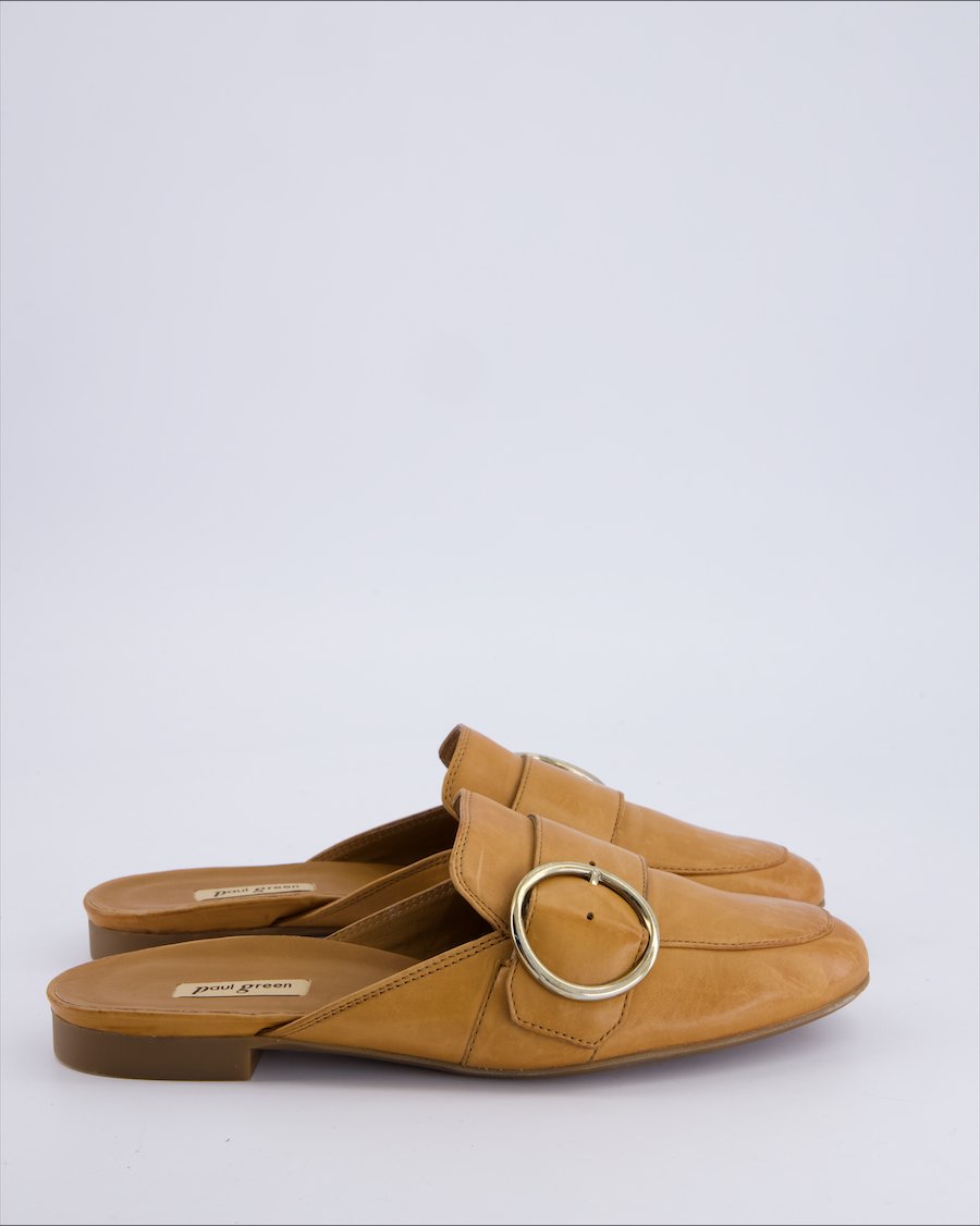 Paul Green Mules Leather Camel 37.5 EU