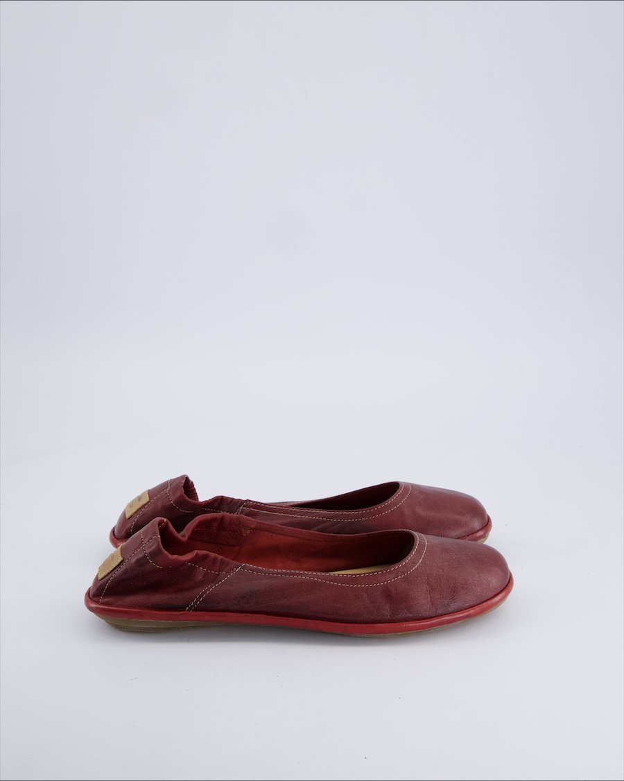 Camel Active Ballet flats Leather Burgundy 40 EU