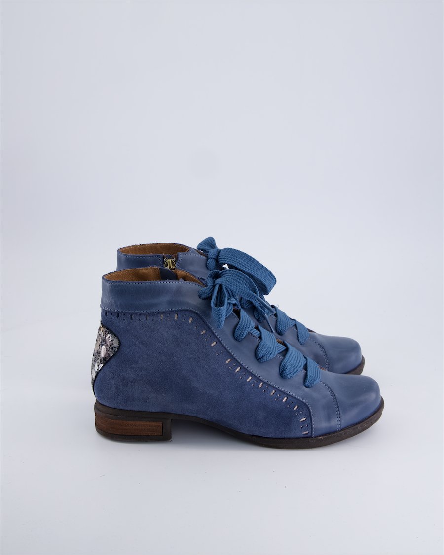 Wanda Panda Ankle Boots Suede Blue 40 EU