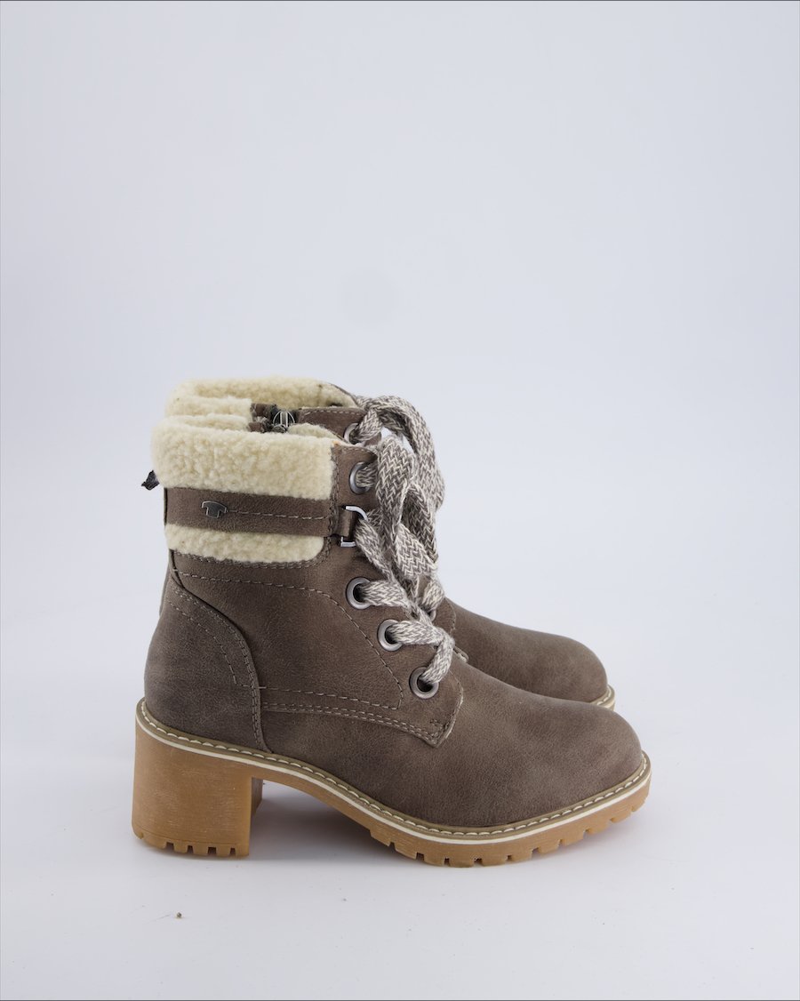 Tom Tailor Ankle Boots Leather Ecru 36 EU
