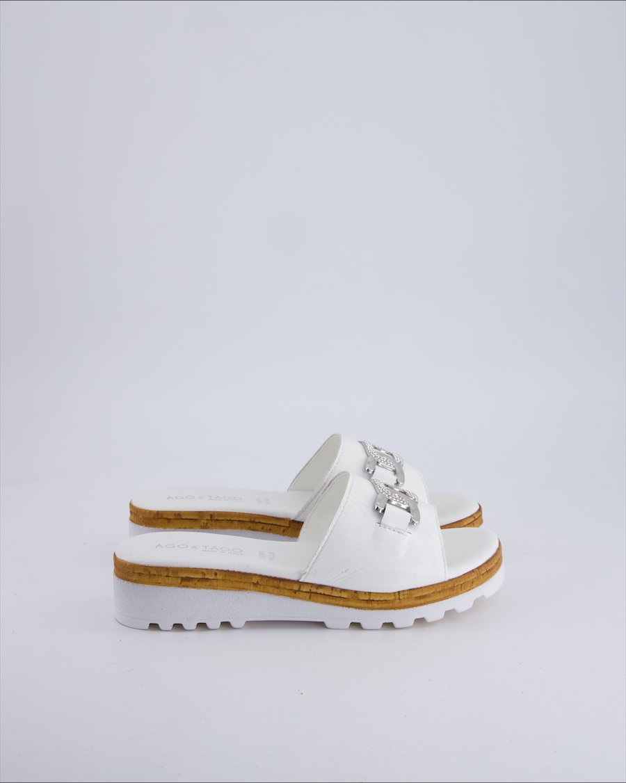 Ago & Tago Sandals Leather White 37 EU