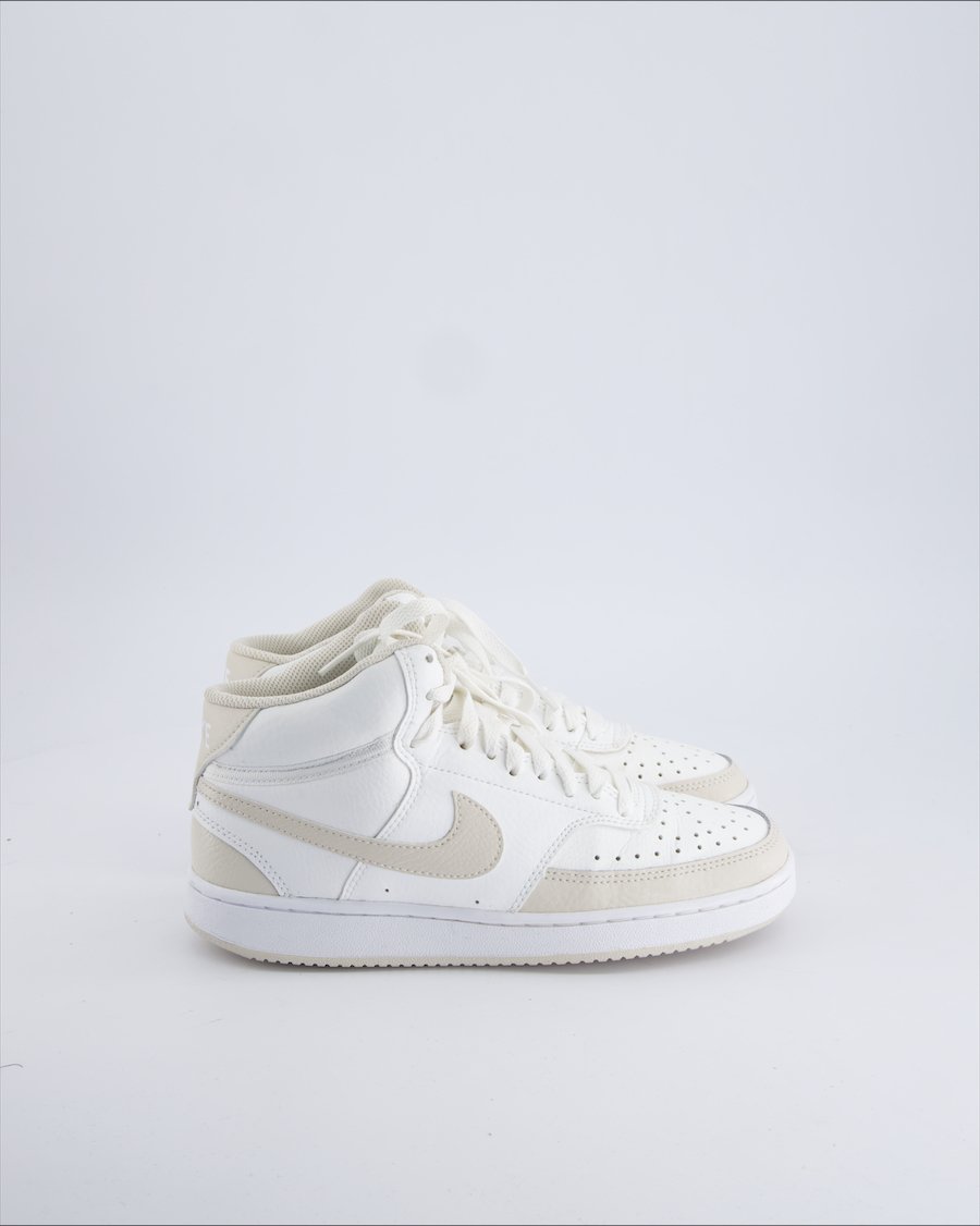 Nike Court Vision Mid Trainers Leather White 37.5 EU