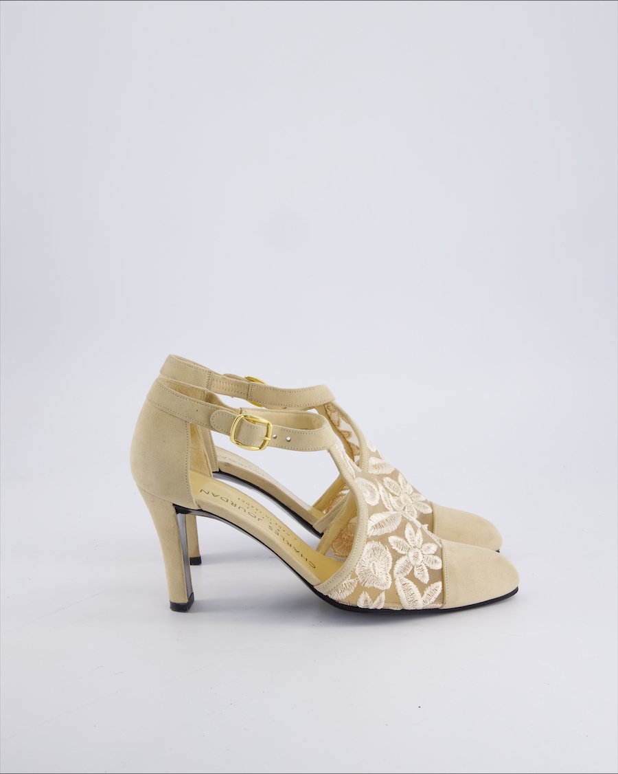 Charles Jourdan Heels Suede Beige 36 EU