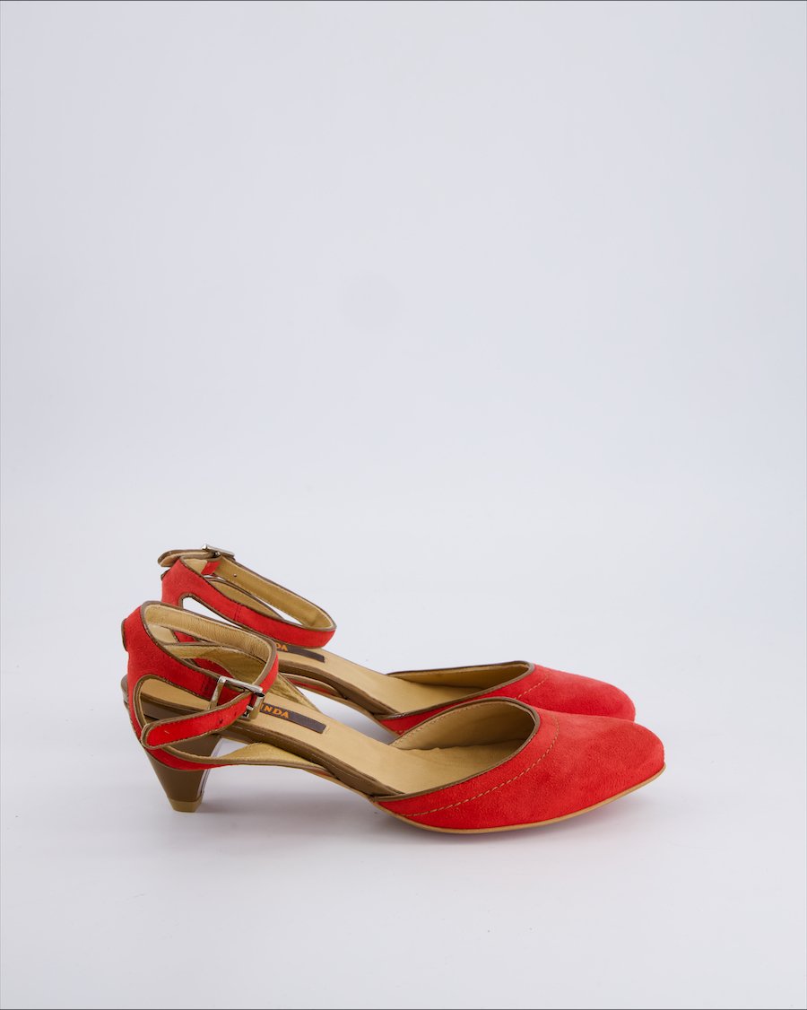 Zinda Heels Suede Red 36 EU